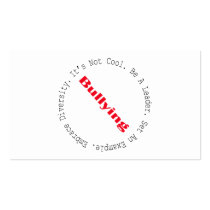 Stop Bullying-Outline Business Cards