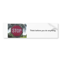 STOP bumper sticker