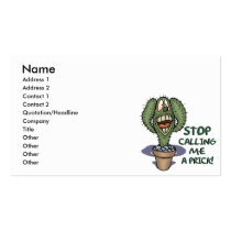 stop calling me a prick funny cactus business card