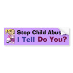 Stop Child Abuse Bumper Sticker