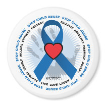 Stop Child Abuse Ribbon magnets