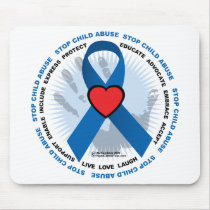 Stop Child Abuse Ribbon Mouse Mats