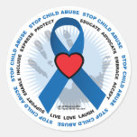 Stop Child Abuse Ribbon Sticker