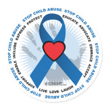 Stop Child Abuse Ribbon stickers