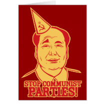 Stop Communist Parties Card cards