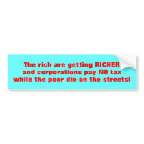 Stop Corporate Welfare Bumper Sticker