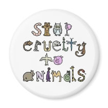 Stop Cruelty Magnent Refrigerator Magnets