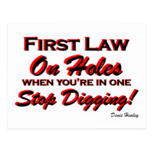 Stop Digging! Postcard