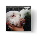 Stop dog fighting! button