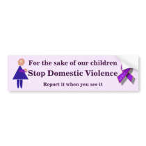 Stop Domestic Violence Bumper Sticker