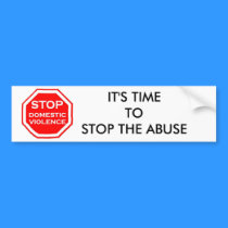 Stop Domestic Violence bumper stickers