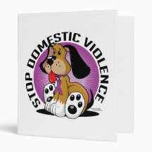 Stop Domestic Violence Dog 3 Ring Binders