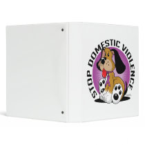 Stop Domestic Violence Dog 3 Ring Binders
