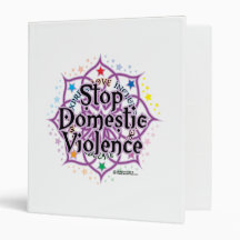 Stop Domestic Violence Lotus 3 Ring Binder