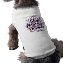 Stop Domestic Violence Lotus Dog Tee