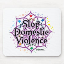 Stop Domestic Violence Lotus Mousepads