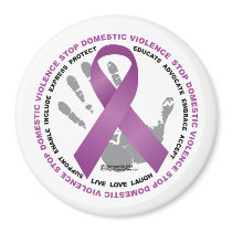 Stop Domestic Violence Ribbon magnets by fightcancertees Stop Domestic Violence Ribbon magnets