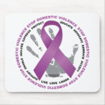 Stop Domestic Violence Ribbon Mouse Pads