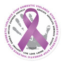 Stop Domestic Violence Ribbon stickers by fightcancertees Stop Domestic Violence Ribbon stickers