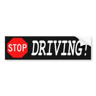 Stop Driving Bumper Sticker from Zazzle.com