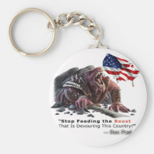 STOP Feeding the Beast Keychains