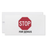 Stop For Genius (Stop Sign) Photo Card