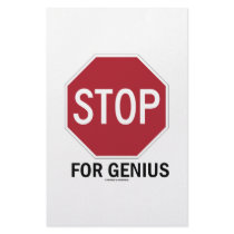 Stop For Genius (Stop Sign) Stationery