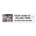 STOP FUNDING ISRAELI WAR CRIMES bumper stickers