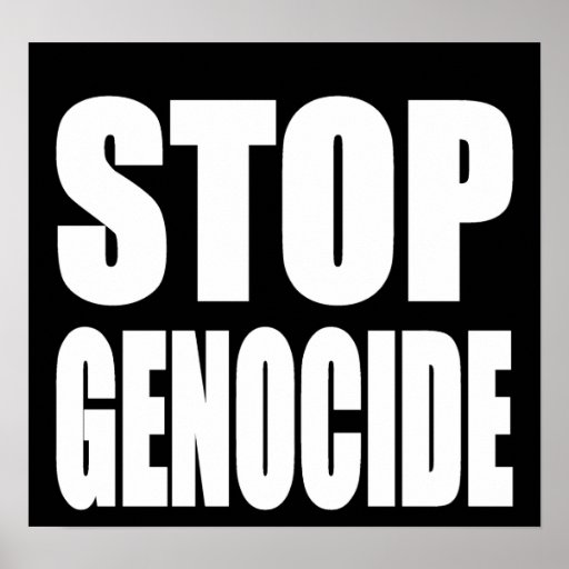 Stop Genocide. Protest Message. Poster | Zazzle