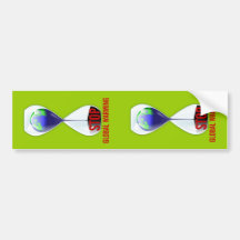 Stop Global Warming Hourglass Bumper Sticker