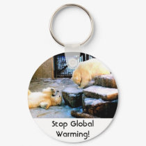 Stop Global Warming! keychains