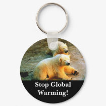 Stop Global Warming! keychains