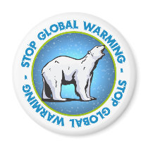 Stop Global Warming Refrigerator Magnet