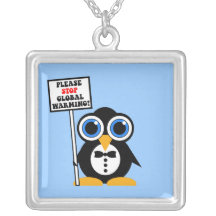 stop global warming personalized necklace