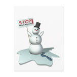 stop global warming postcard