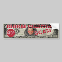 STOP GLOBAL WARMING SCAM bumper stickers