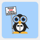 stop global warming square stickers