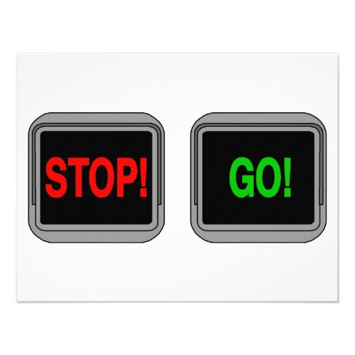 Stop Go Custom Invitations