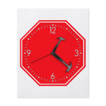 Stop Hammer Time Sign Clock Personalized Flyer