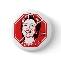 Stop Hillary Anti-Hillary Button