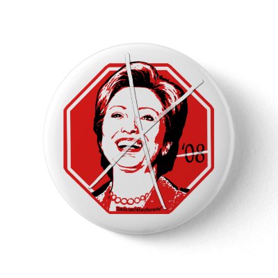 Stop Hillary Anti-Hillary Button by HillaryScaresMe