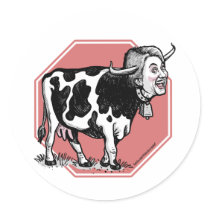 Stop Hillary Mad Cow Anti-Hillary Sticker by HillaryScaresMe Stop Hillary Mad Cow Anti-Hillary Sticker