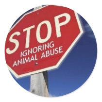 STOP Ignoring Animal Abuse! stickers by TheAnimalLiberator STOP Ignoring Animal Abuse! stickers