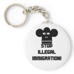 Stop illegal immigration! keychain