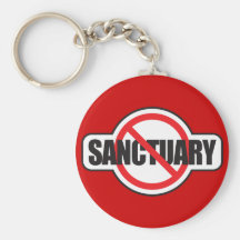 Stop Illegal Immigration - No Sanctuary Key Chain