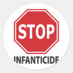Stop Infanticide Round Sticker