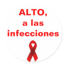 Stop infections (in Spanish) stickers