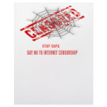 Stop Internet Censorship Personalized Letterhead