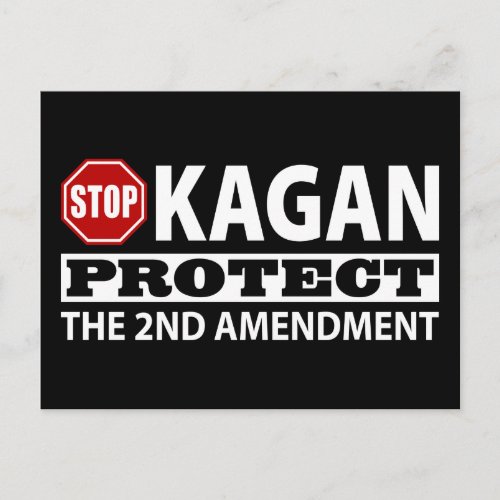 Stop Kagan Protect the Second Amendment postcard