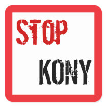 Stop Kony Square Sticker